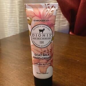 Dionis Goat Milk Hand Cream 1 OZ Stargazer Lily travel togo Cruelty Paraben Free